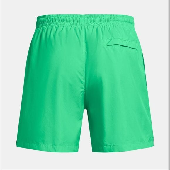 1250 NWT UA Icon Men's 5.5" Volley Shorts Vapor Green / White - Picture 2 of 5